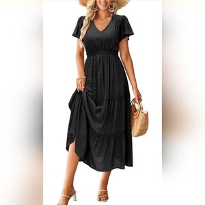 EUC Elegant Black Maxi Dress